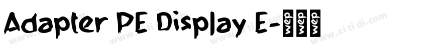 Adapter PE Display E字体转换